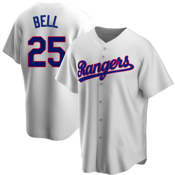 Texas Rangers Buddy Bell Official White Authentic Youth Majestic Flex Base  Home Collection Player MLB Jersey S,M,L,XL,XXL,XXXL,XXXXL