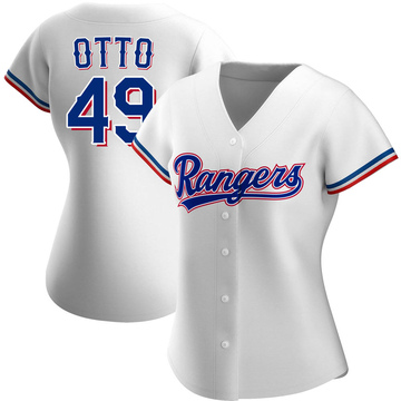 Texas Rangers Glenn Otto White Replica Men's Home Cooperstown Collection  Player Jersey S,M,L,XL,XXL,XXXL,XXXXL