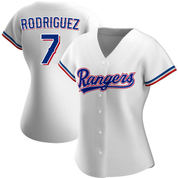 Texas Rangers Ivan Rodriguez White Replica Youth Home Player