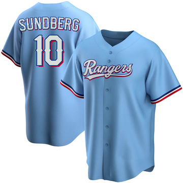 MAJESTIC  JIM SUNDBERG Texas Rangers 1981 Cooperstown Baseball Jersey