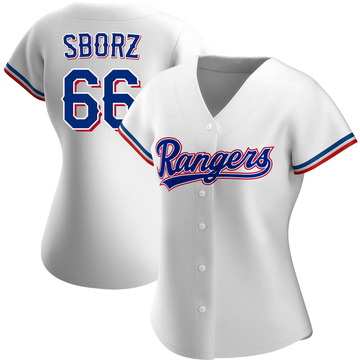 Texas Rangers Josh Sborz White Replica Youth Home Player Jersey  S,M,L,XL,XXL,XXXL,XXXXL